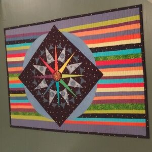 Mariners Compass Art Quilt Wall Art
